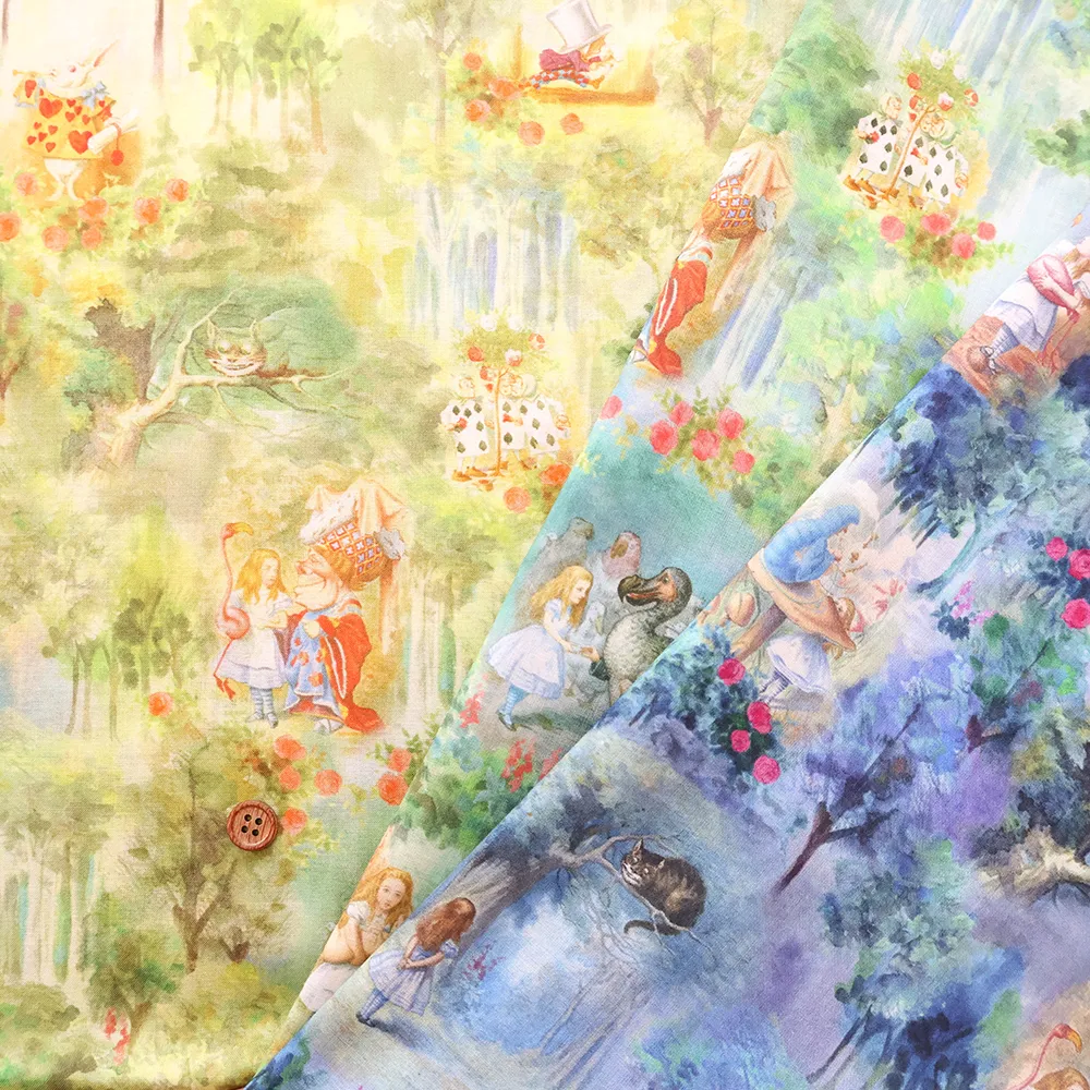 ランキング6位 コットン60ローンプリント生地　THE MACMILLAN ALICE　「Tulgey Wood」