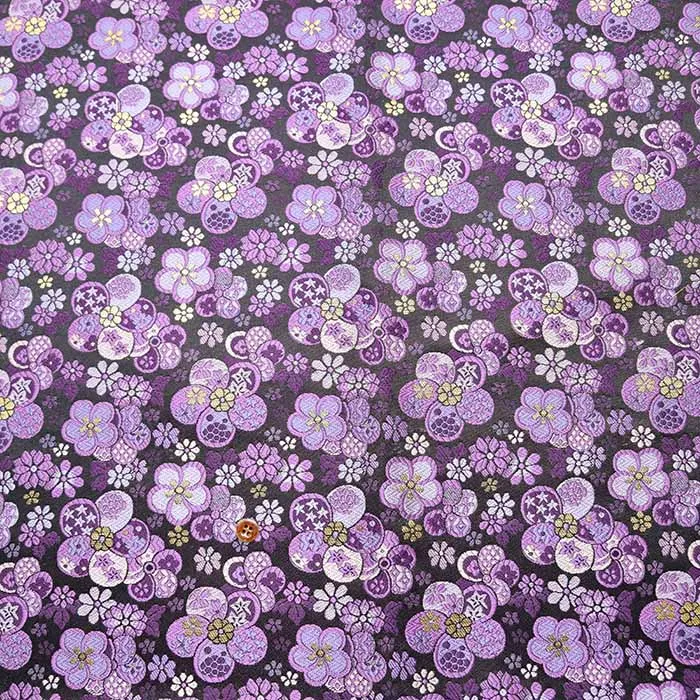 金襴　梅小花